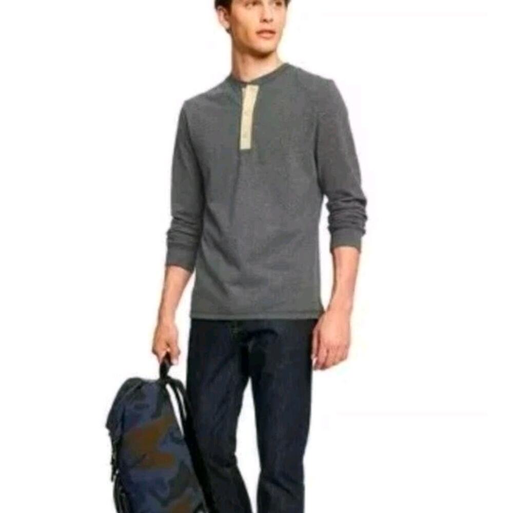 Men's 3.1 Phillip Lim for Target Gray Long Sleeve Henley Top Size Medium